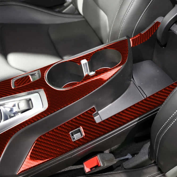 7 in 1 Car Carbon Fiber Center Control Gear Outside Frame Decorative Sticker for Chevrolet Camaro 2016-2019, Left Drive (Red) - Car Interior Mouldings by PMC TechLife | Online Shopping South Africa | PMC TechLife | Buy Now Pay Later Mobicred