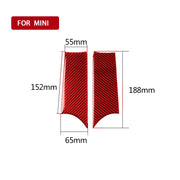 Car Carbon Fiber Door Handle Cover Decorative Sticker for BMW Mini F56, Left and Right Drive Universal (Red)