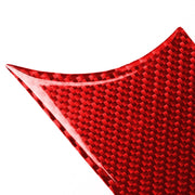Car Carbon Fiber Door Handle Cover Decorative Sticker for BMW Mini F56, Left and Right Drive Universal (Red)