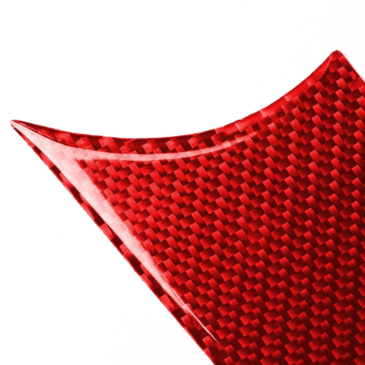 Car Carbon Fiber Door Handle Cover Decorative Sticker for BMW Mini F56, Left and Right Drive Universal (Red)