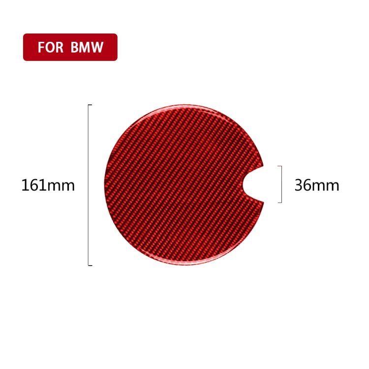 Car Carbon Fiber Fuel Tank Cap Decorative Sticker for BMW Mini, Left and Right Drive Universal (Red) - Car Interior Mouldings by PMC TechLife | Online Shopping South Africa | PMC TechLife | Buy Now Pay Later Mobicred