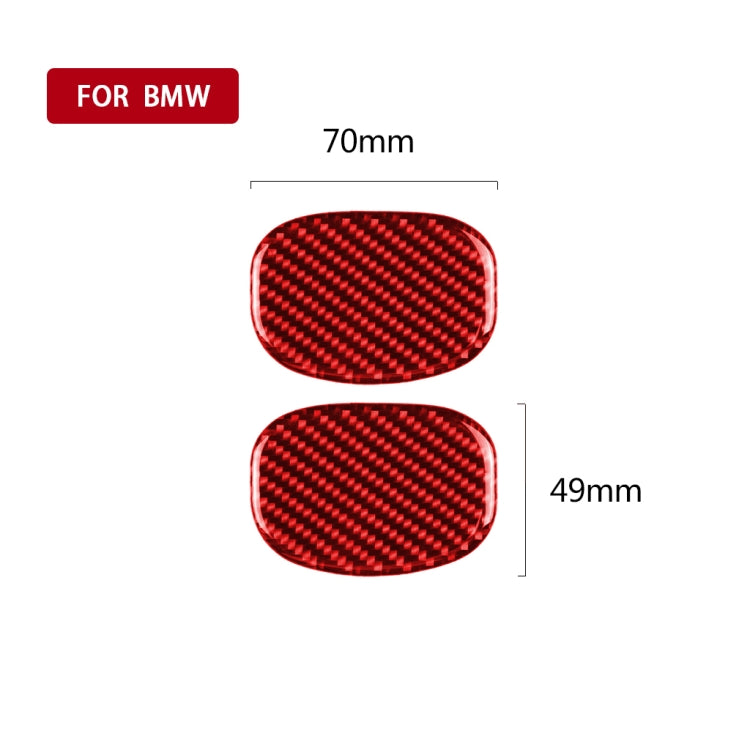 Car Carbon Fiber Seat Back Handle Decorative Sticker for BMW Mini One Cooper F55 F56, Left and Right Drive Universal (Red) - Car Interior Mouldings by PMC TechLife | Online Shopping South Africa | PMC TechLife | Buy Now Pay Later Mobicred