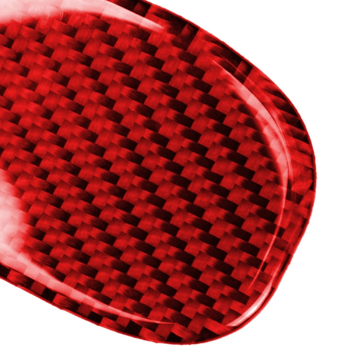 Car Carbon Fiber Seat Back Handle Decorative Sticker for BMW Mini One Cooper F55 F56, Left and Right Drive Universal (Red)