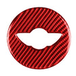Car Carbon Fiber Steering Wheel Logo Decorative Sticker for BMW Mini Cooper Countryman F60 F55 F56, Left and Right Drive Universal (Red) - Car Interior Mouldings by PMC TechLife | Online Shopping South Africa | PMC TechLife | Buy Now Pay Later Mobicred