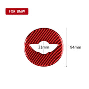 Car Carbon Fiber Steering Wheel Logo Decorative Sticker for BMW Mini R55 R56 Countryman R60 Paceman R61 2007-2013, Left and Right Drive Universal (Red)