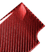 Car Carbon Fiber Central Control Panel Decorative Sticker for Porsche Macan 2014-2021, Left Drive(Red)