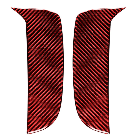 Car Carbon Fiber Daytime Running Light Decorative Sticker for Porsche Macan 2018-2021, Left and Right Drive Universal(Red)