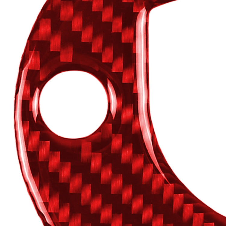 Car Carbon Fiber Steering Wheel Decorative Sticker for Porsche Macan 2014-2021, Left and Right Drive Universal (Red) - Car Interior Mouldings by PMC Jewellery | Online Shopping South Africa | PMC Jewellery | Buy Now Pay Later Mobicred
