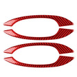 Car Carbon Fiber Outside Door Handle Decorative Sticker for Porsche Macan 2014-2021, Left and Right Drive Universal (Red) - Car Interior Mouldings by PMC TechLife | Online Shopping South Africa | PMC TechLife | Buy Now Pay Later Mobicred