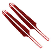 Car Carbon Fiber Door Panel Decorative Sticker for Porsche Macan 2014-2021, Left and Right Drive Universal (Red)