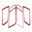 Car Carbon Fiber Door Handle Frame Panel Decorative Sticker for Porsche Macan 2014-2021, Left and Right Drive Universal (Red) - free shipping - PMC TechLife - Order now!