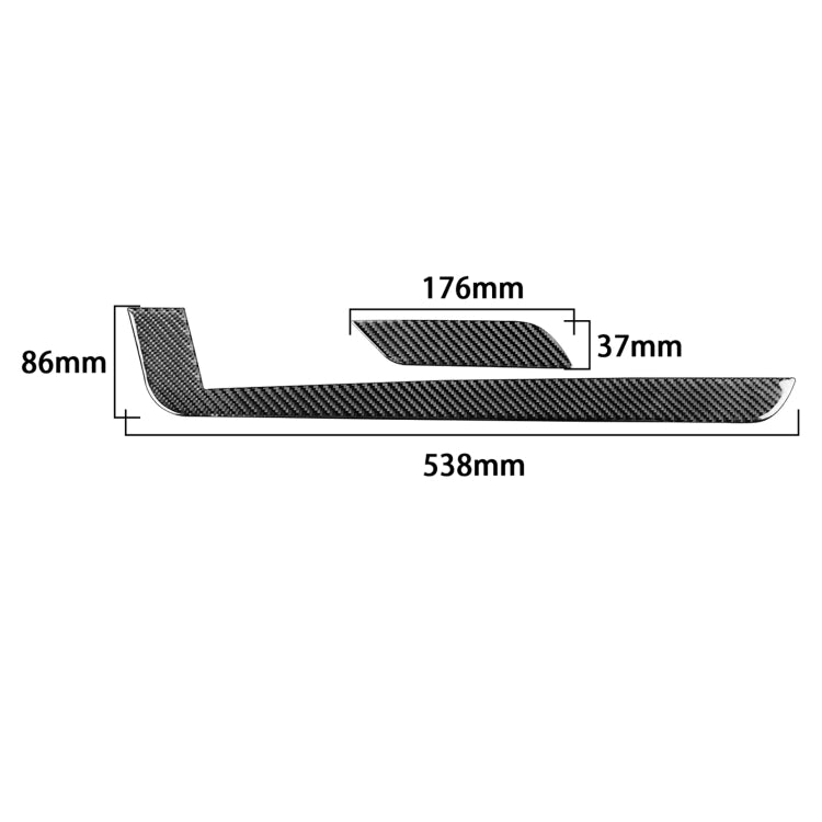 2 PCS / Set Carbon Fiber Car Central Control Gear Side Decorative Sticker for Toyota Tundra 2014-2018, Left Right Driving - Car Interior Mouldings by PMC TechLife | Online Shopping South Africa | PMC TechLife | Buy Now Pay Later Mobicred