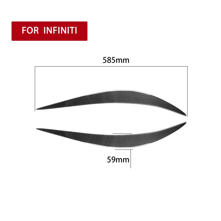 2 PCS / Set Carbon Fiber Car Lamp Eyebrow Decorative Sticker for Infiniti Q50 2014-2019, Drop Glue Version - Lamp Decoration by PMC TechLife | Online Shopping South Africa | PMC TechLife | Buy Now Pay Later Mobicred