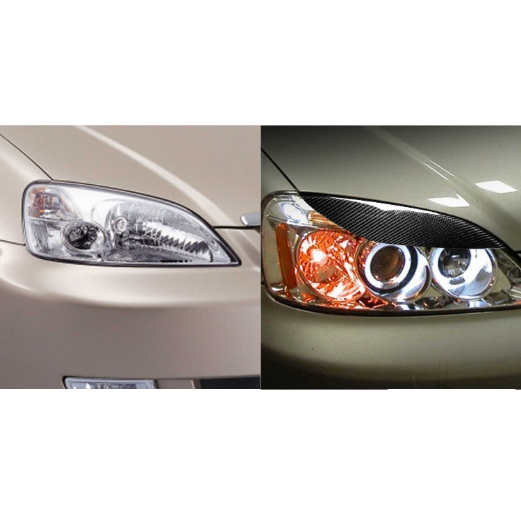 2 PCS / Set Carbon Fiber Car Lamp Eyebrow Decorative Sticker for Honda Civic 2001-2003, Drop Glue Version - Lamp Decoration by PMC TechLife | Online Shopping South Africa | PMC TechLife | Buy Now Pay Later Mobicred