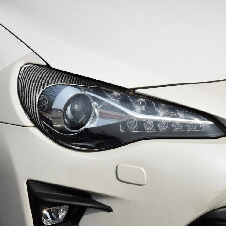 2 PCS / Set Carbon Fiber Car Front Lamp Eyebrow Decorative Sticker for Toyota GT86 / Subaru BRZ 2012-2016, Drop Glue Version - Lamp Decoration by PMC TechLife | Online Shopping South Africa | PMC TechLife | Buy Now Pay Later Mobicred