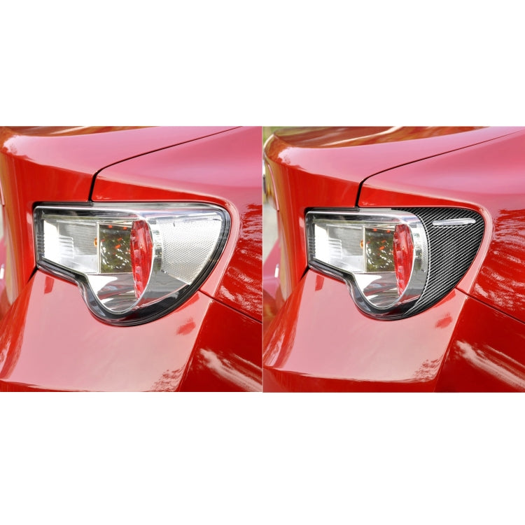 2 PCS / Set Carbon Fiber Car Back Lamp Eyebrow Decorative Sticker for Toyota GT86 / Subaru BRZ 2012-2016, Drop Glue Version - Lamp Decoration by PMC TechLife | Online Shopping South Africa | PMC TechLife | Buy Now Pay Later Mobicred
