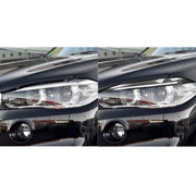 2 PCS / Set Carbon Fiber Car Lamp Eyebrow Decorative Sticker for BMW X5 / F15 2014-2018, Drop Glue Version