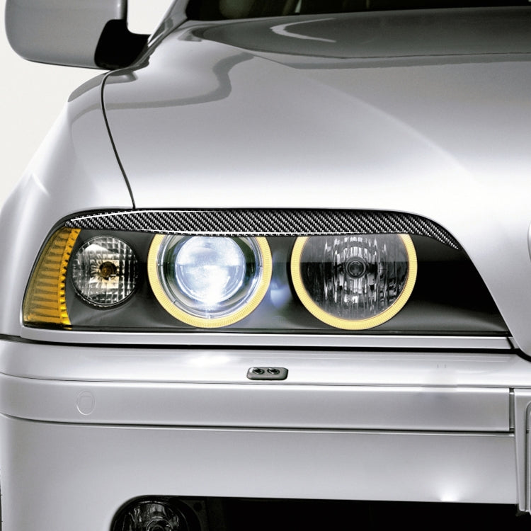 2 PCS / Set Carbon Fiber Car Lamp Eyebrow Decorative Sticker for BMW E39 1997-2003, Drop Glue Version - Lamp Decoration by PMC TechLife | Online Shopping South Africa | PMC TechLife | Buy Now Pay Later Mobicred