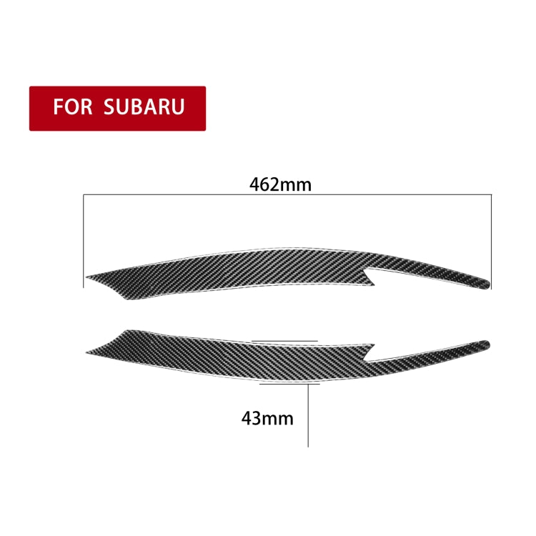 2 PCS / Set Carbon Fiber Car Lamp Eyebrow Decorative Sticker for Subaru Impreza/WRX 10th Generation 2008-2011, Drop Glue Version - Lamp Decoration by PMC TechLife | Online Shopping South Africa | PMC TechLife | Buy Now Pay Later Mobicred