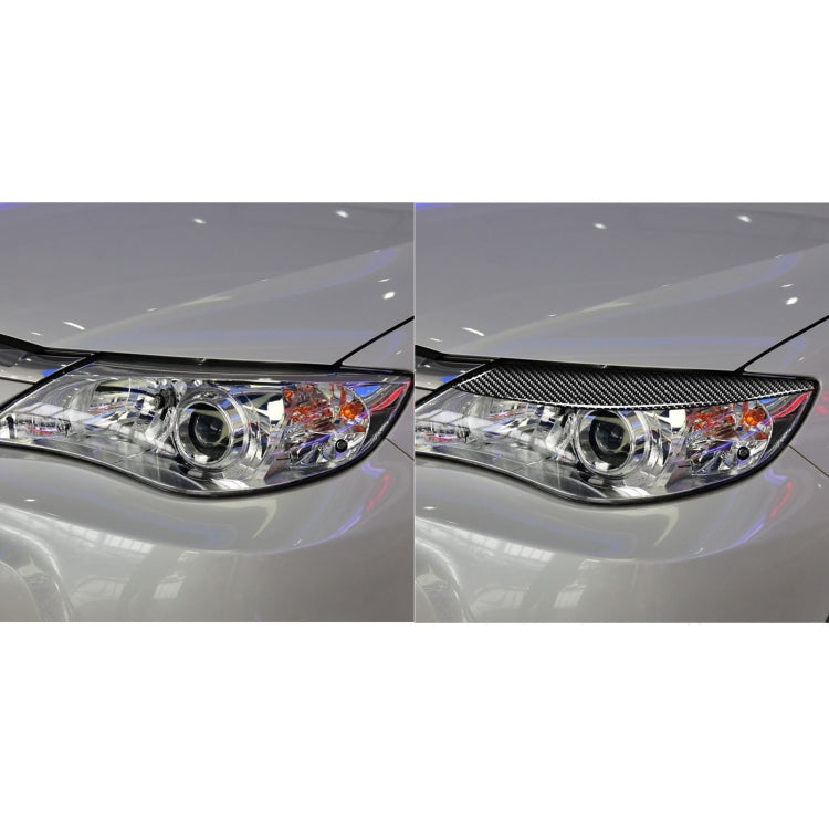 2 PCS / Set Carbon Fiber Car Lamp Eyebrow Decorative Sticker for Subaru Impreza/WRX 10th Generation 2008-2011, Drop Glue Version - Lamp Decoration by PMC TechLife | Online Shopping South Africa | PMC TechLife | Buy Now Pay Later Mobicred