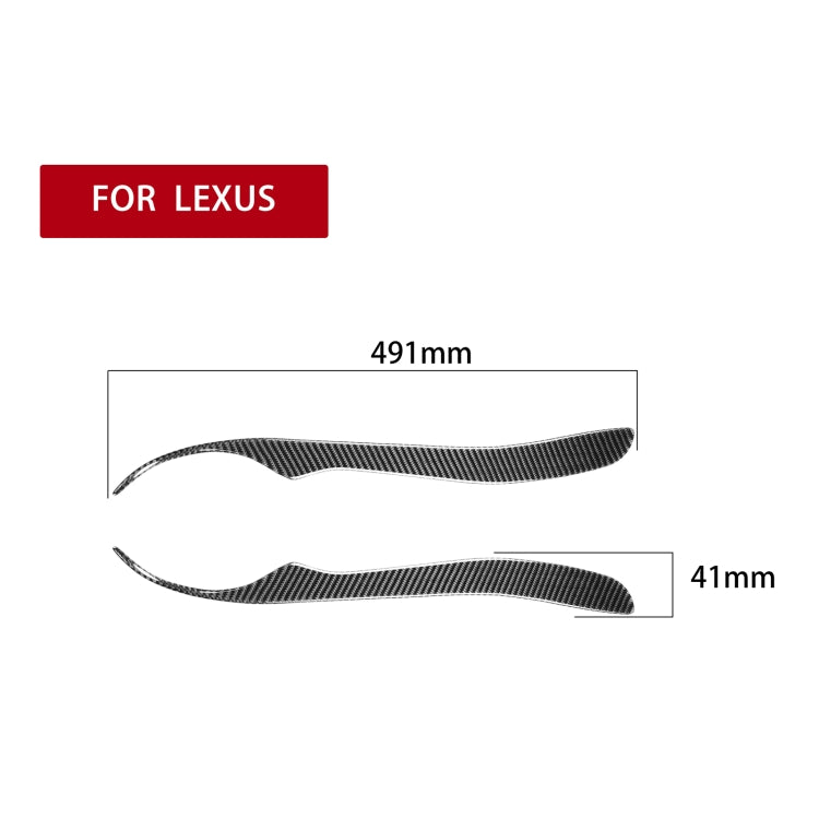 2 PCS / Set Carbon Fiber Car Lamp Eyebrow Decorative Sticker for Lexus IS200 1998-2005, Drop Glue Version - Lamp Decoration by PMC TechLife | Online Shopping South Africa | PMC TechLife | Buy Now Pay Later Mobicred