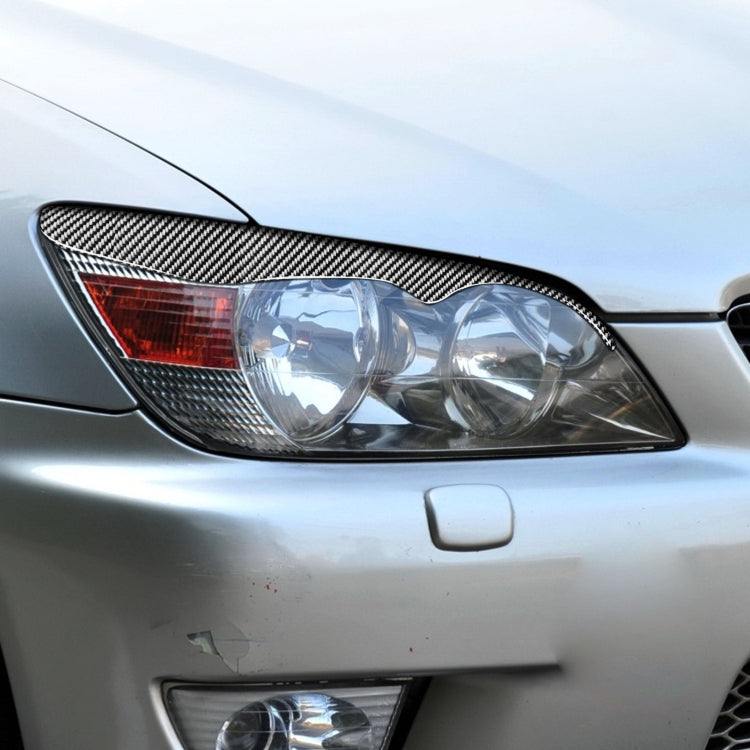 2 PCS / Set Carbon Fiber Car Lamp Eyebrow Decorative Sticker for Lexus IS200 1998-2005, Drop Glue Version - Lamp Decoration by PMC TechLife | Online Shopping South Africa | PMC TechLife | Buy Now Pay Later Mobicred