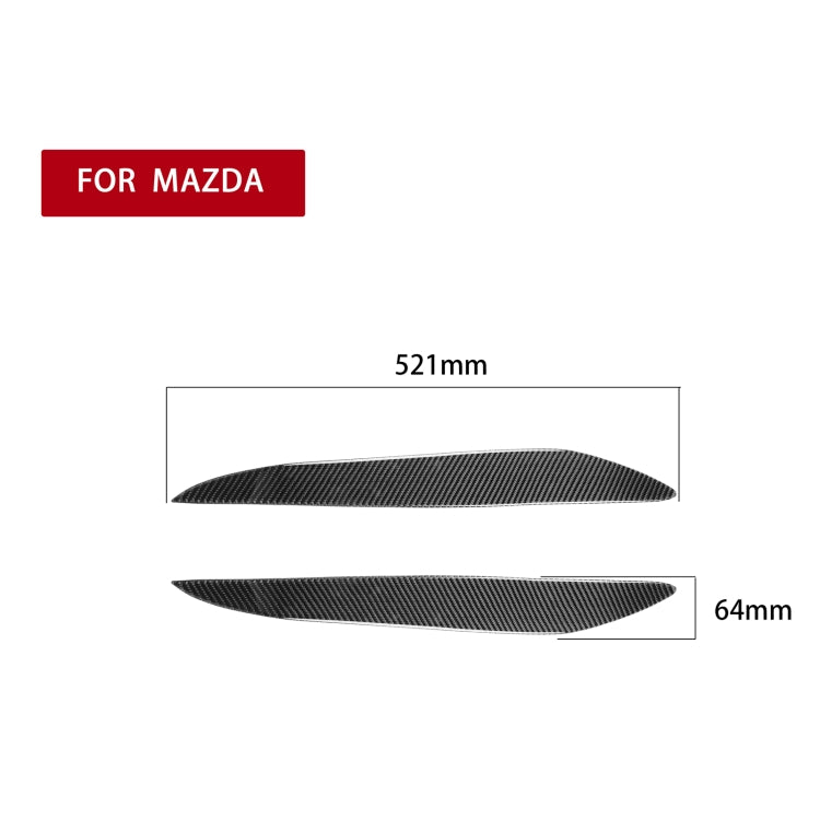 2 PCS / Set Carbon Fiber Car Lamp Eyebrow Decorative Sticker for Mazda 3 2010-2013 / M3 Xingcheng, Drop Glue Version - Lamp Decoration by PMC TechLife | Online Shopping South Africa | PMC TechLife | Buy Now Pay Later Mobicred