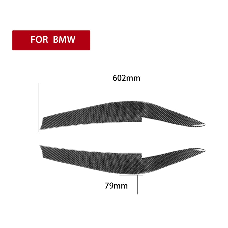 2 PCS / Set Carbon Fiber Car Lamp Eyebrow Decorative Sticker for BMW 5 Series G30 / G38 2018, Drop Glue Version - Lamp Decoration by PMC TechLife | Online Shopping South Africa | PMC TechLife | Buy Now Pay Later Mobicred