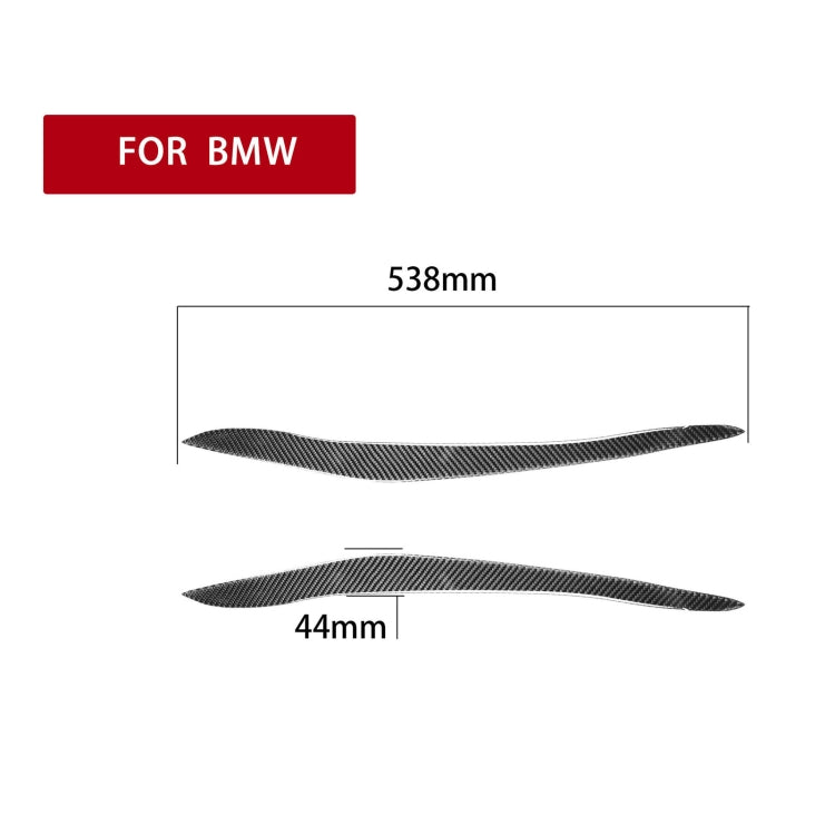2 PCS / Set Carbon Fiber Car Lamp Eyebrow Decorative Sticker for BMW X5/E70 2010-2012, Drop Glue Version - Lamp Decoration by PMC TechLife | Online Shopping South Africa | PMC TechLife | Buy Now Pay Later Mobicred