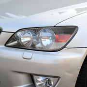 2 PCS / Set Carbon Fiber Car Lamp Eyebrow Decorative Sticker for Lexus IS300/IS200/RS200/ALTezza 1998-2005, Drop Glue Version