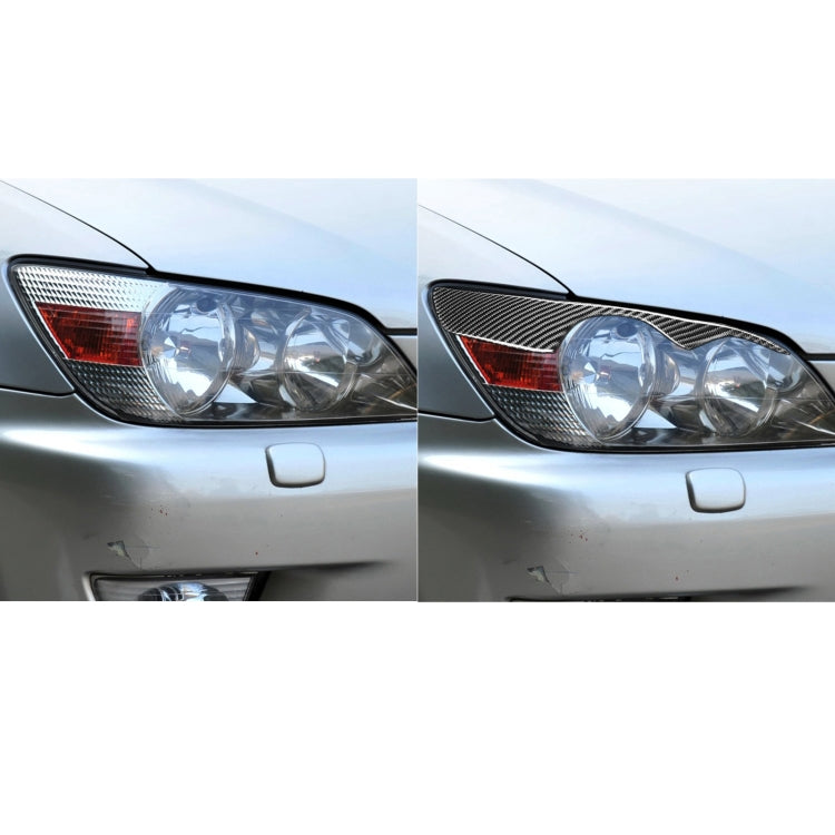 2 PCS / Set Carbon Fiber Car Lamp Eyebrow Decorative Sticker for Lexus IS300/IS200/RS200/ALTezza 1998-2005, Drop Glue Version - Lamp Decoration by PMC TechLife | Online Shopping South Africa | PMC TechLife | Buy Now Pay Later Mobicred