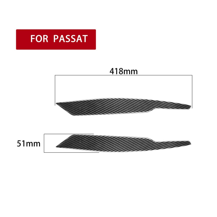 2 PCS / Set Carbon Fiber Car Lamp Eyebrow Decorative Sticker for Volkswagen Passat B6 3C 2005-2010, Drop Glue Version - Lamp Decoration by PMC TechLife | Online Shopping South Africa | PMC TechLife | Buy Now Pay Later Mobicred
