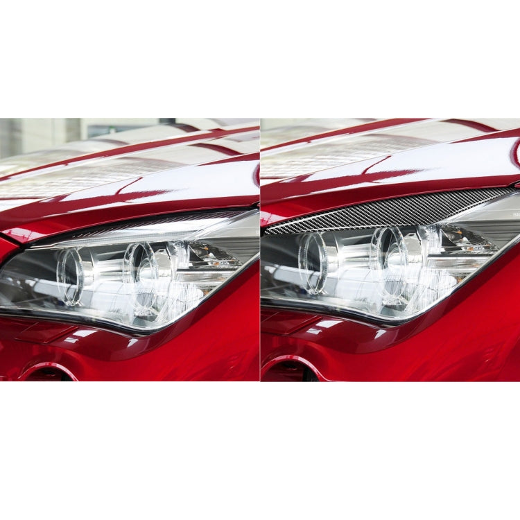 2 PCS / Set Carbon Fiber Car Lamp Eyebrow Decorative Sticker for BMW X1/E84 2009-2014, Drop Glue Version - Lamp Decoration by PMC TechLife | Online Shopping South Africa | PMC TechLife | Buy Now Pay Later Mobicred