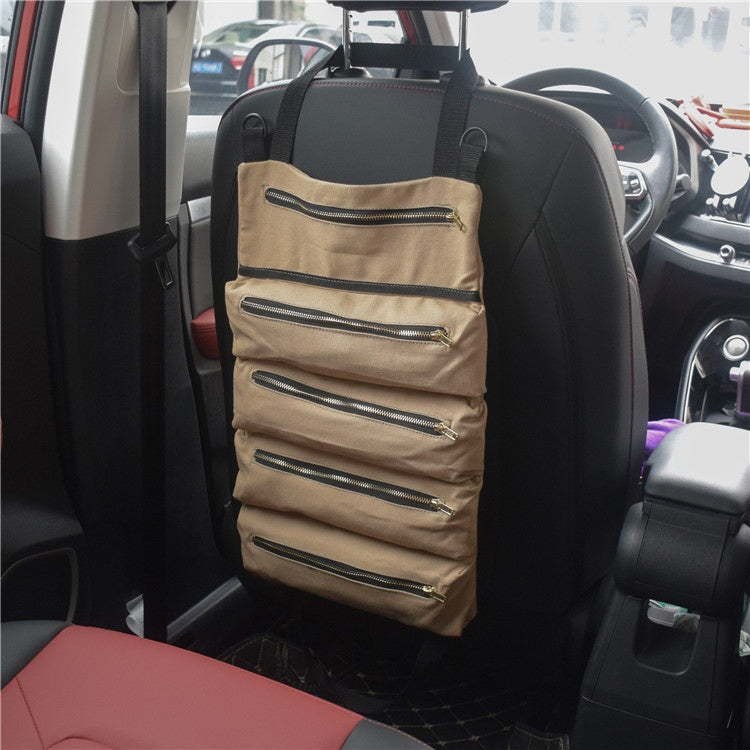 Car Auto Multi-function Canvas Storage Bag Portable Tool Bag Hanging Pocket Bag (Black) - Seat Accessories by PMC TechLife | Online Shopping South Africa | PMC TechLife | Buy Now Pay Later Mobicred