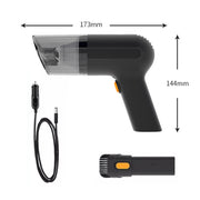 Car Portable Handheld Powerful Vacuum Cleaner Style: Wired(Black)