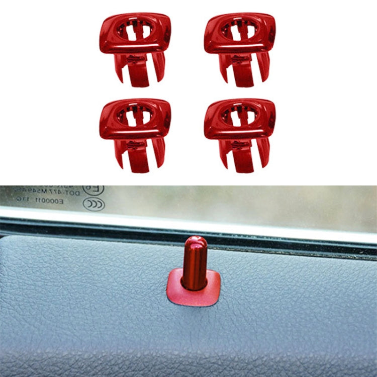 For BMW 5 Series 2011-2017 4 in 1 Car Interior Door Window Trim Panel Locking Knob Button Cover 5142 9171 769 (Red) - Booster Cable & Clip by PMC TechLife | Online Shopping South Africa | PMC TechLife | Buy Now Pay Later Mobicred