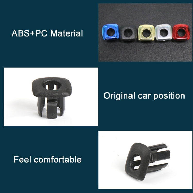 For BMW 5 Series 2011-2017 4 in 1 Car Interior Door Window Trim Panel Locking Knob Button Cover 5142 9171 769 (Blue)