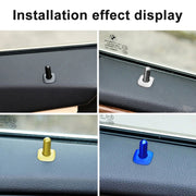 For BMW 5 Series 2011-2017 4 in 1 Car Interior Door Window Trim Panel Locking Knob Button Cover 5142 9171 769 (Red)