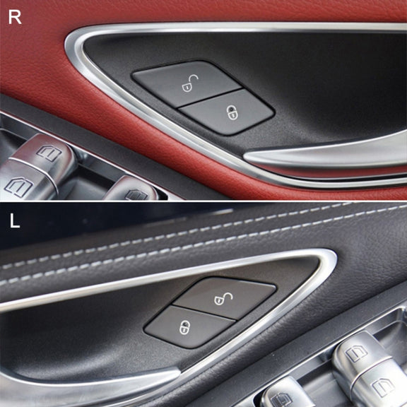 For Mercedes-Benz E-Class 2016-2021 Left Driving Car Right Side Door Lock Switch Buttons 2059055251(Black)