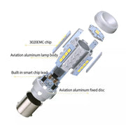 2pcs 1156 IC12-28V / 16.68W / 1.39A Car 3020EMC-26 Constant Current Wide Voltage Turn Signal Light (White Light)