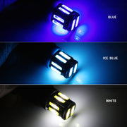 10pcs T10 DC12V / 0.96W / 0.08A Car Clearance Light 10LEDs SMD-7020 Lamp Beads (Blue Light)