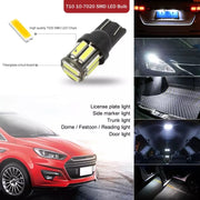 10pcs T10 DC12V / 0.96W / 0.08A Car Clearance Light 10LEDs SMD-7020 Lamp Beads (Blue Light)