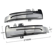 1 Pair For Mercedes-Benz A Class W176 2013-2017 Car Dynamic LED Turn Signal Light Rearview Mirror Flasher Water Blinker (Transparent Black)