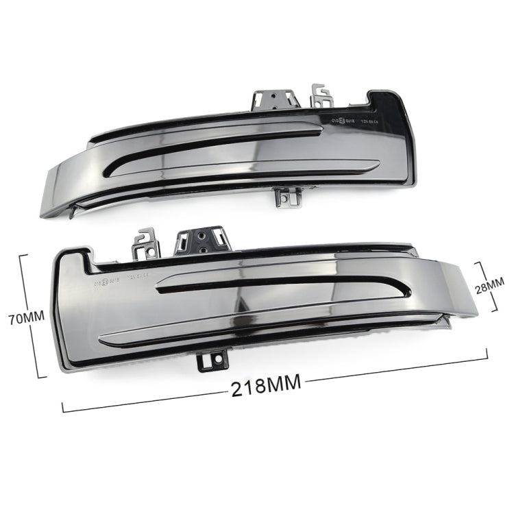 1 Pair For Mercedes-Benz A Class W176 2013-2017 Car Dynamic LED Turn Signal Light Rearview Mirror Flasher Water Blinker (Transparent Black)