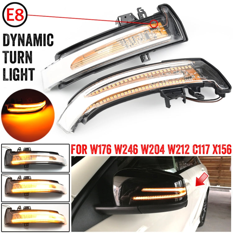 1 Pair For Mercedes-Benz A Class W176 2013-2017 Car Dynamic LED Turn Signal Light Rearview Mirror Flasher Water Blinker (Transparent) - Arrow Turn Lights by PMC TechLife | Online Shopping South Africa | PMC TechLife | Buy Now Pay Later Mobicred