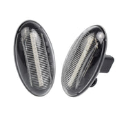 2pcs For Peugeot 1007 Car Dynamic LED Fender Side Light 817300H010 (Transparent)