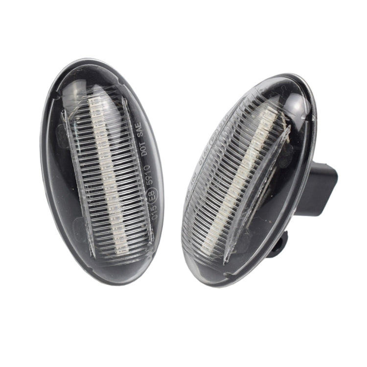 2pcs For Peugeot 1007 Car Dynamic LED Fender Side Light 817300H010 (Transparent)