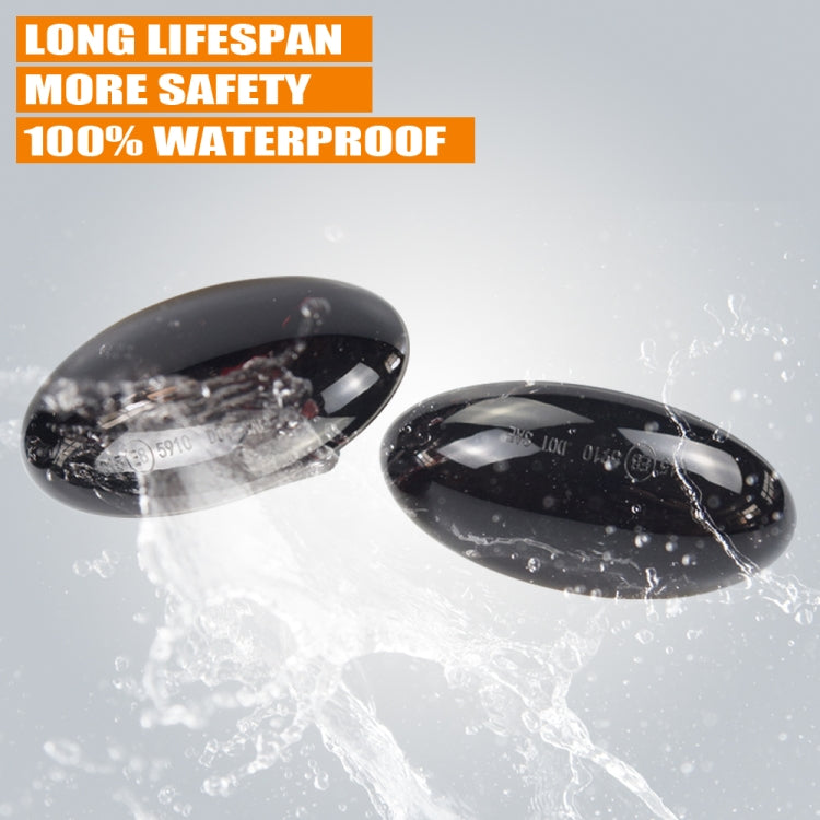 2pcs For Peugeot 1007 Car Dynamic LED Fender Side Light 817300H010 (Transparent) - Arrow Turn Lights by PMC TechLife | Online Shopping South Africa | PMC TechLife | Buy Now Pay Later Mobicred