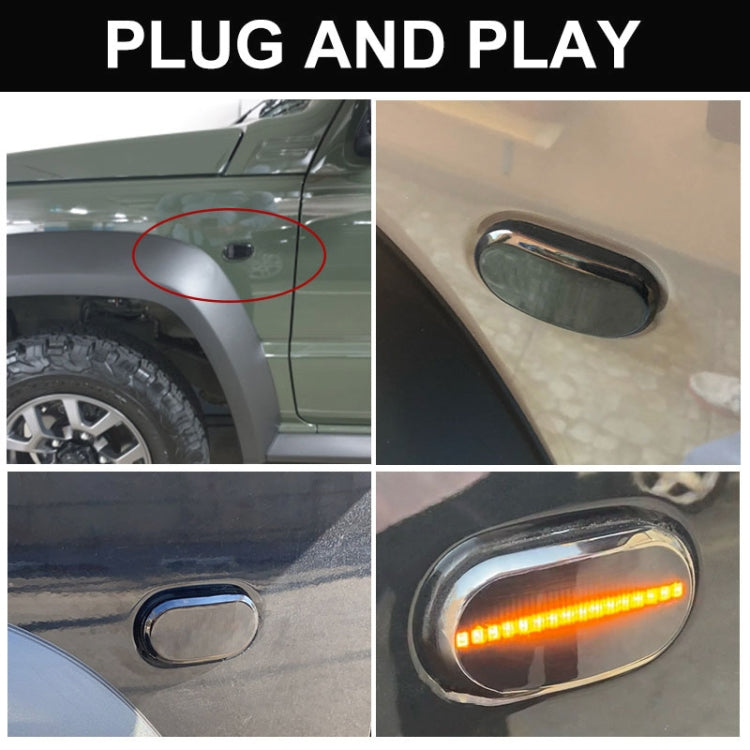 2pcs For Suzuki Jimny JB64W 2018/07- Car Dynamic LED Fender Side Light (Transparent) - Arrow Turn Lights by PMC TechLife | Online Shopping South Africa | PMC TechLife | Buy Now Pay Later Mobicred