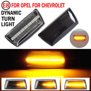 2pcs For Chevrolet Cruze 2009-2014 Car Dynamic LED Fender Side Light 1713423(Transparent Black)